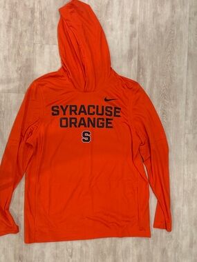Nike Orange Syracuse Graphic Hooded Long-Sleeve Tee